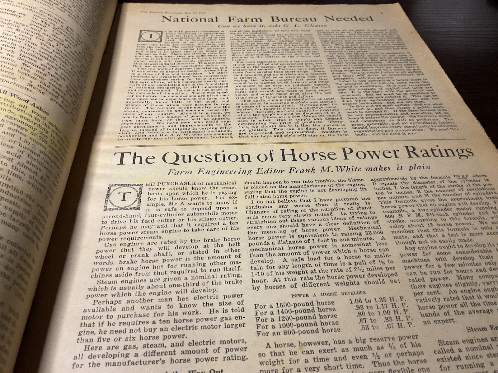 1919 New England Homestead Newspaper Growing Alfalfa Farm Ads Suitable For Frame