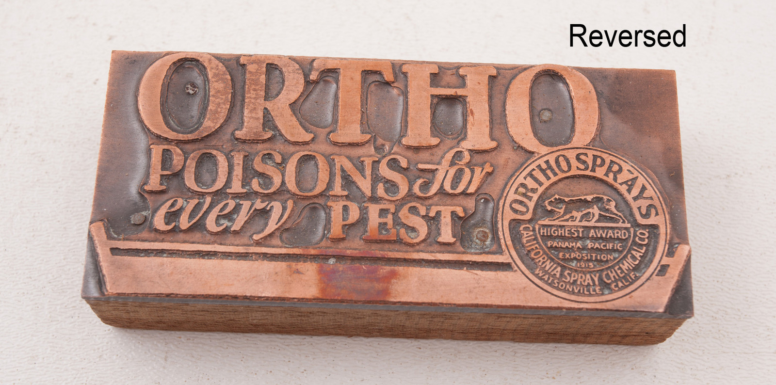 Ortho Posions for Every Pest Contro 1915 Expo Printers Block Advertising(A5L-11)