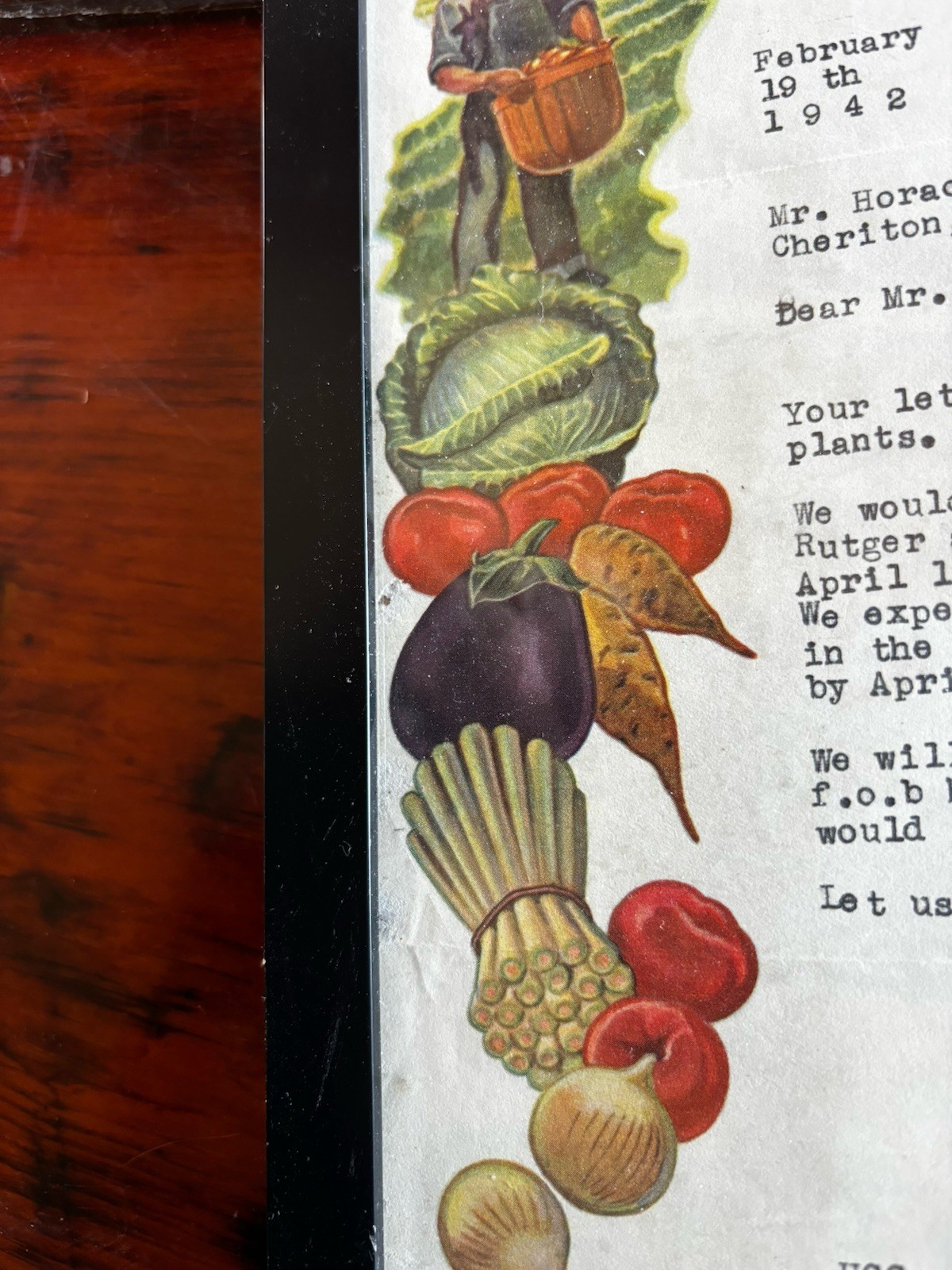 1942 Carlisle Plant Farms Valdosta GA Tomato Plants Quote to Jones Cheriton ESVA