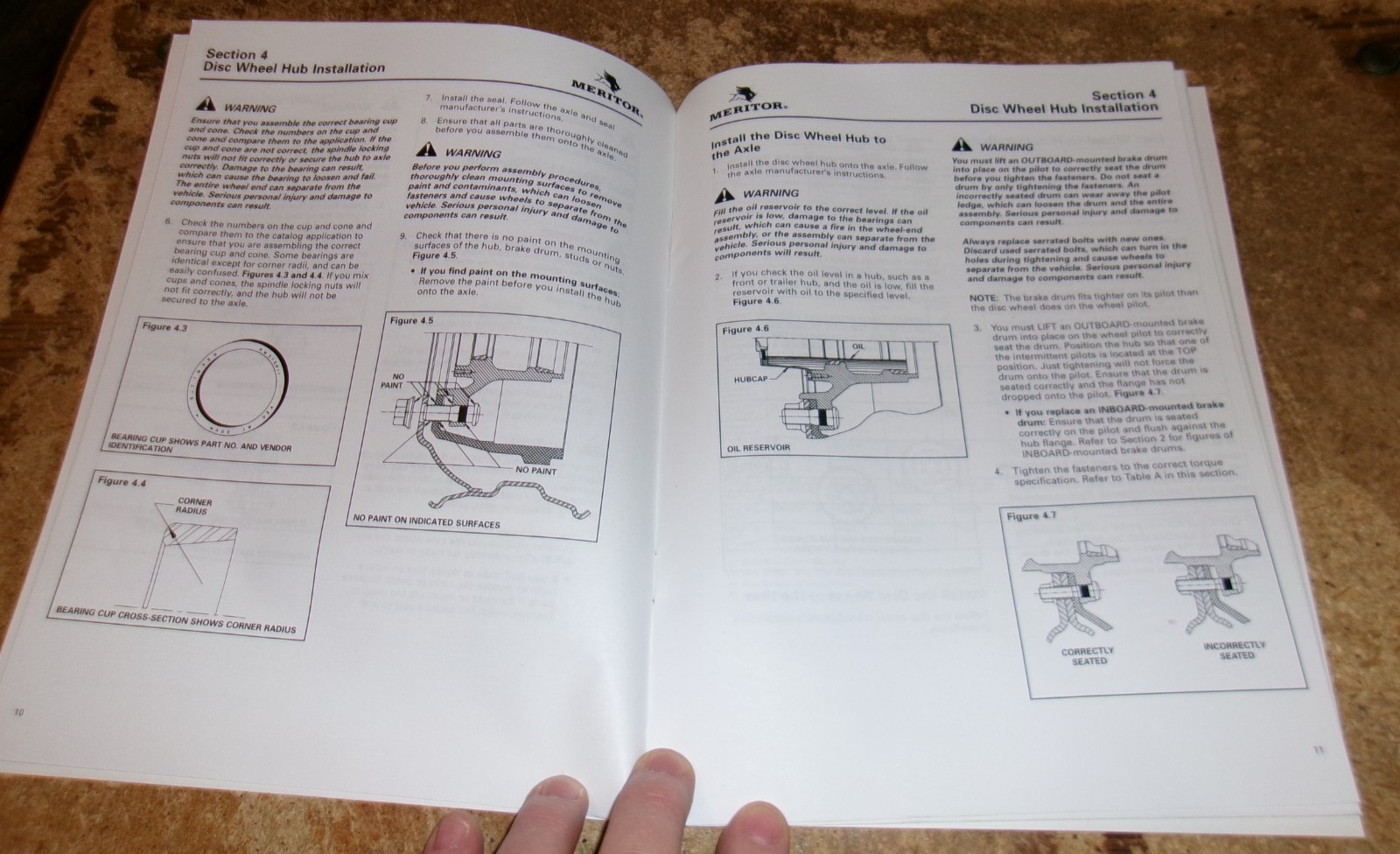 2001 meritor wheel equipment brake drum maintenance manual nice used