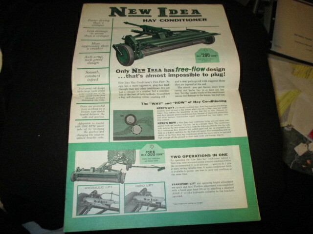 New Idea Hay Tools Buying Guide Mailer Brochure Conditioner Mowers Rake Elevator