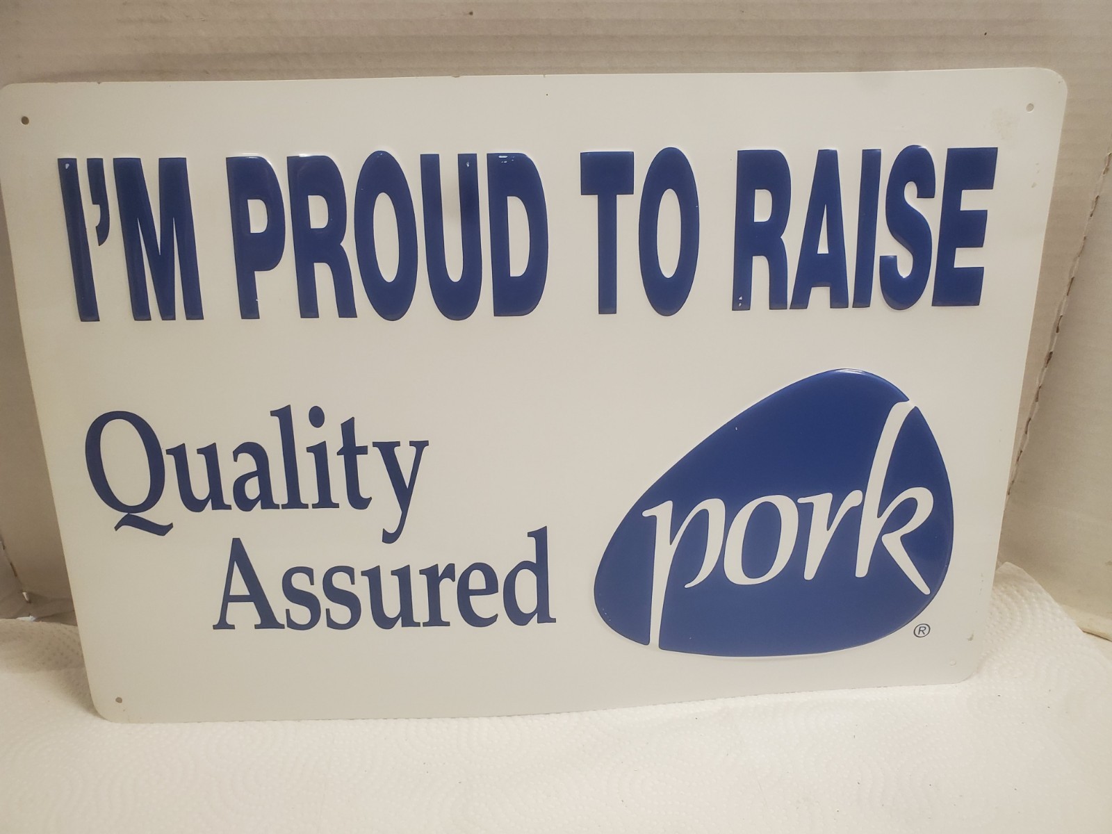 18&Prime; X 12&Prime; Metal Sign I&rsquo;m Proud To Raise Quality Assured Pork Farm Decor