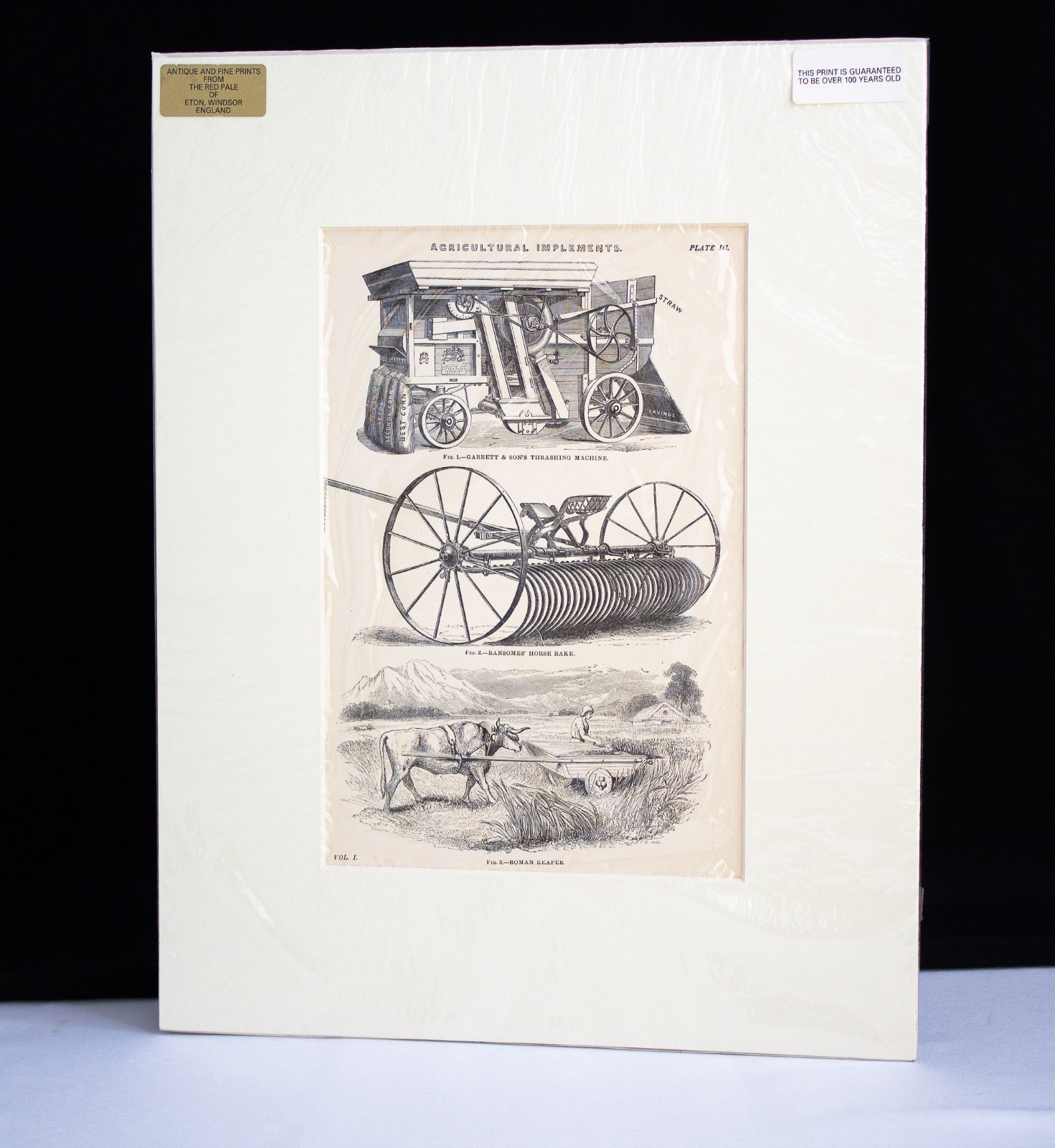 Agricultural Implements Print 19th Century Farm Machinery Sealed