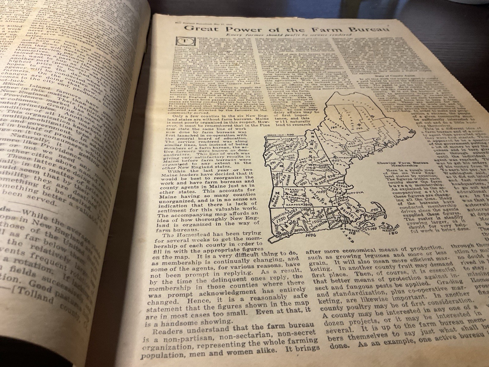 1919 New England Homestead Newspaper Farm Bureau Potato Harvest Tons Of Farm Ads