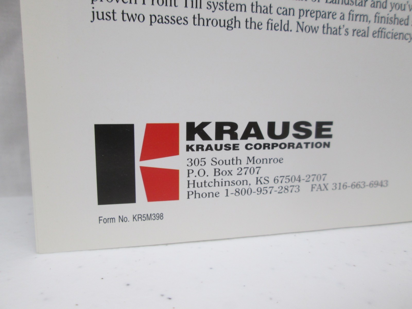 Krause Landbuilder 4880 Series Disc Ripper 5 Shank 12&prime; 6&Prime; 7 Shank 17&prime; 6 Brochure