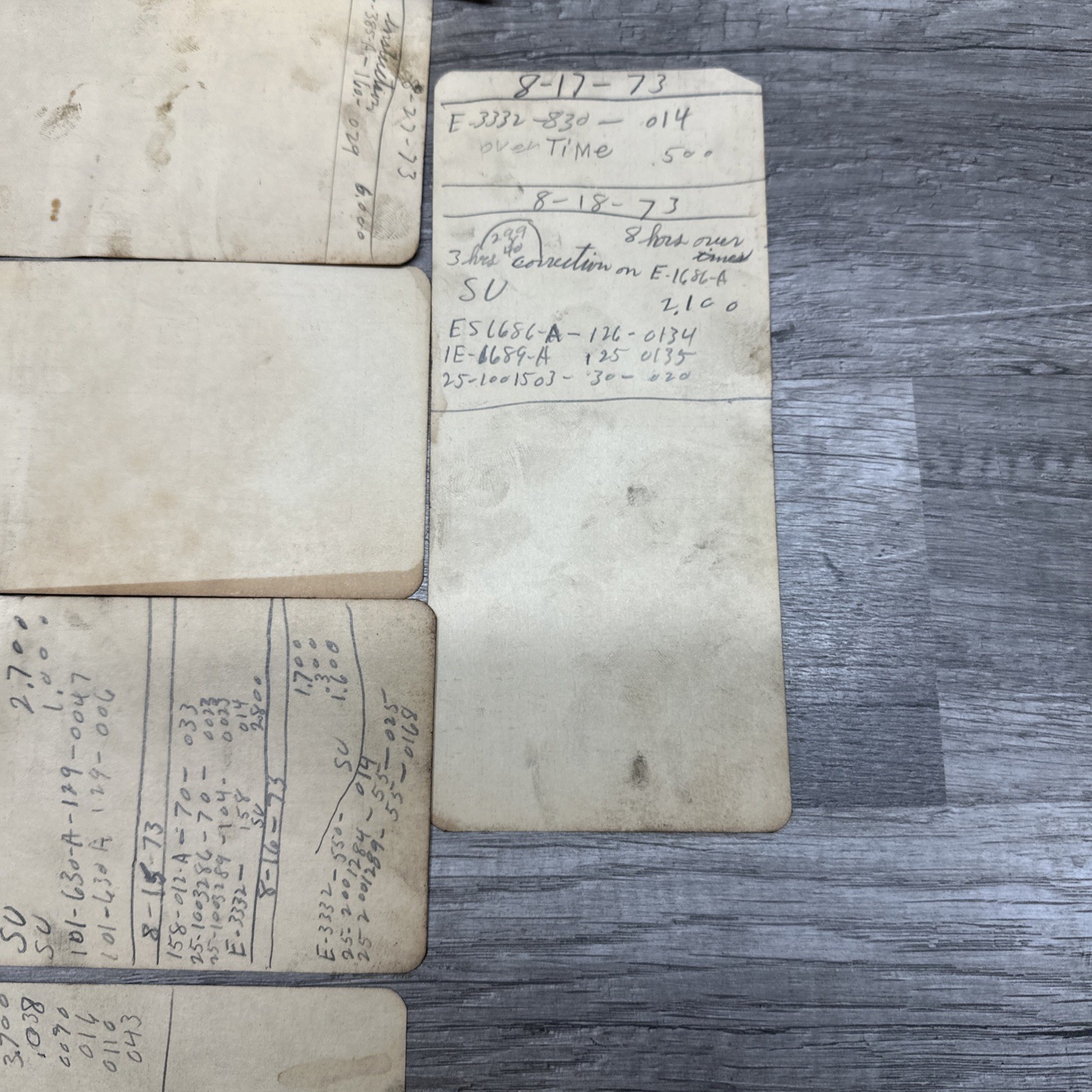 White Farm Equipment Co. Charles City, Iowa Employee Time Cards, Handbook Union