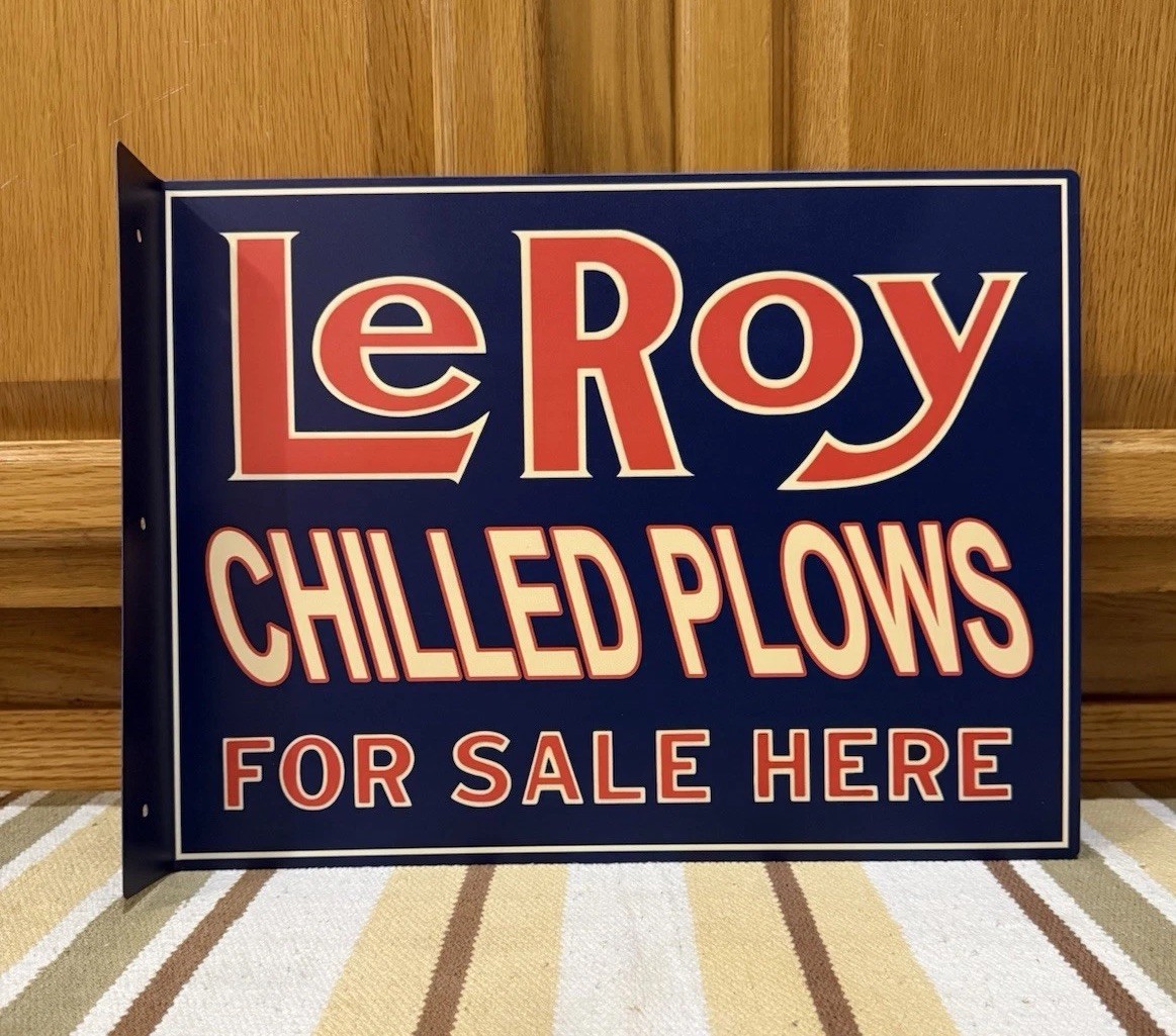 Le Roy Chilled Plows Sold Here Farm Tractor Vintage Style Wall Decor