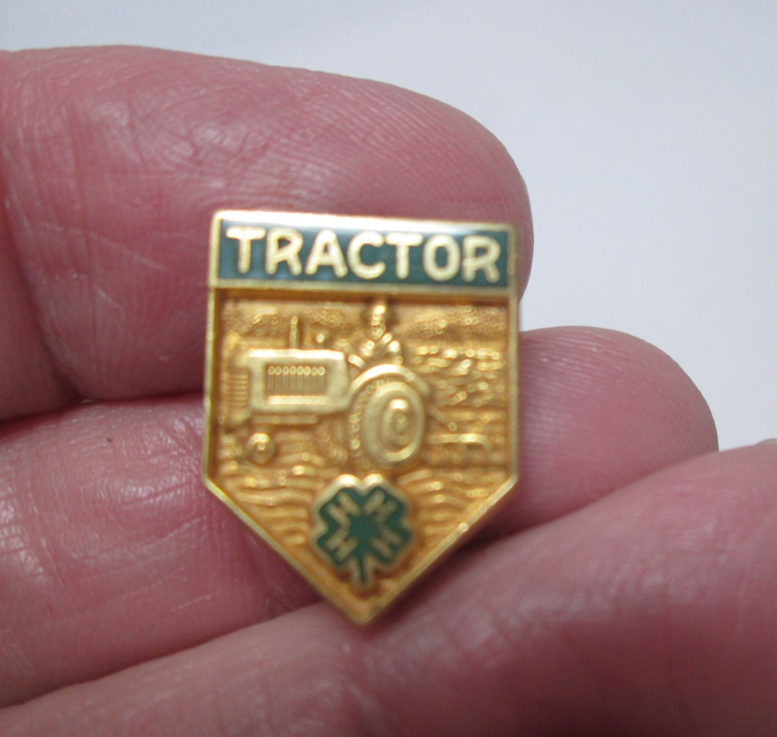 Vintage 4-H Club Pin Lot Tractor Maintenance Operator Field Crop Agriculture