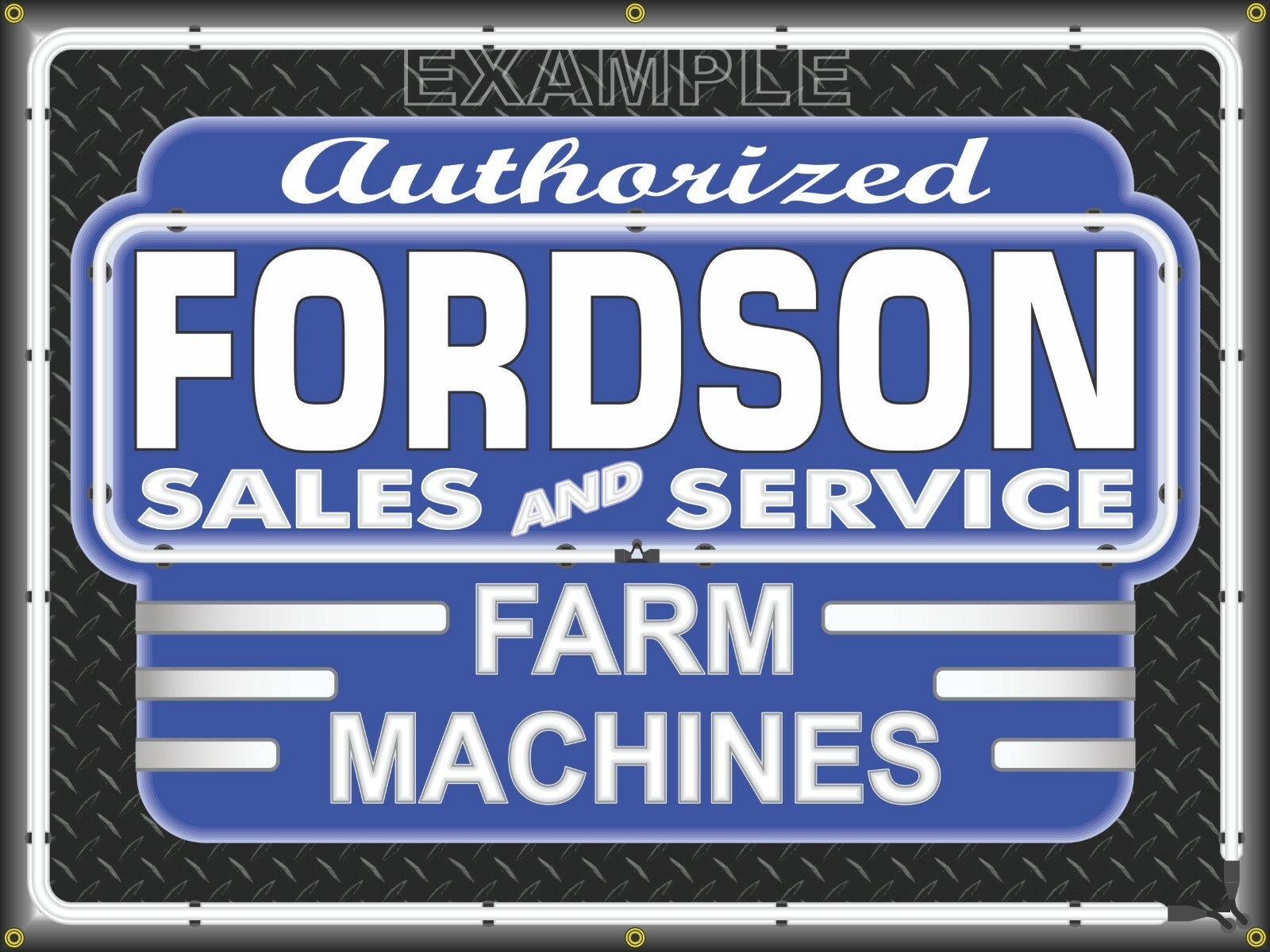 FORDSON TRACTOR FARM MACHINES DEALER SALES OLD SIGN REMAKE BANNER MURAL ART