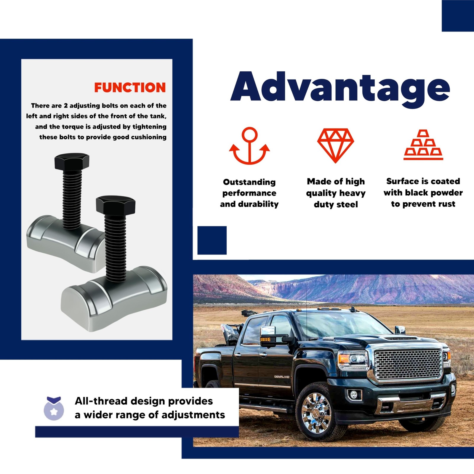 Torsion Bar Adjuster Bolt Lock Nut Kit for Chevy GMC Truck SUV Models NEW