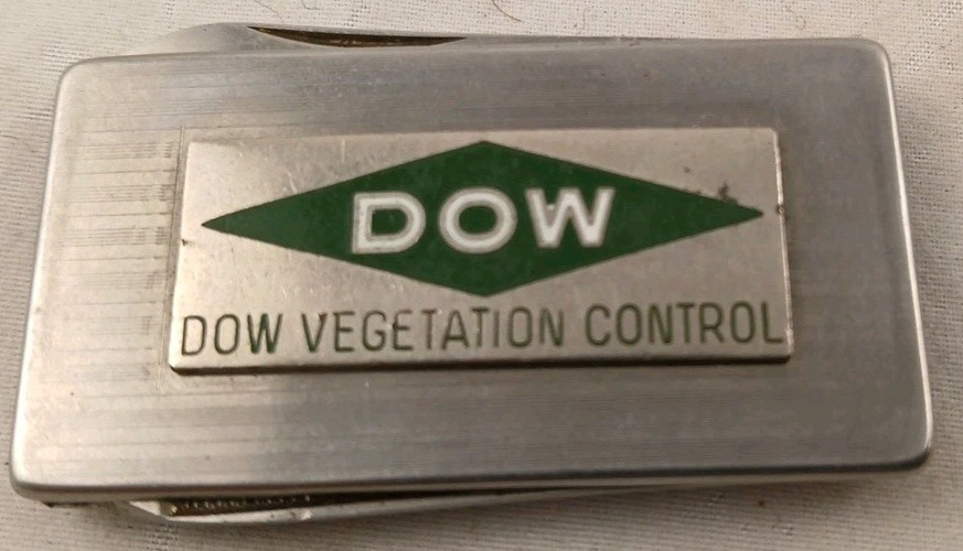Vintage DOW Chemical Vegetation Control Pocket Knife/Money Clip