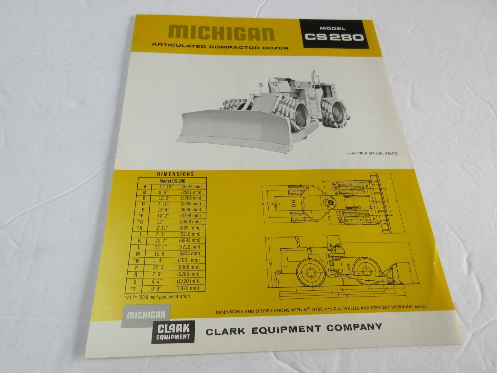 Clark Michigan CS280 Compactor Dozer 2 Page