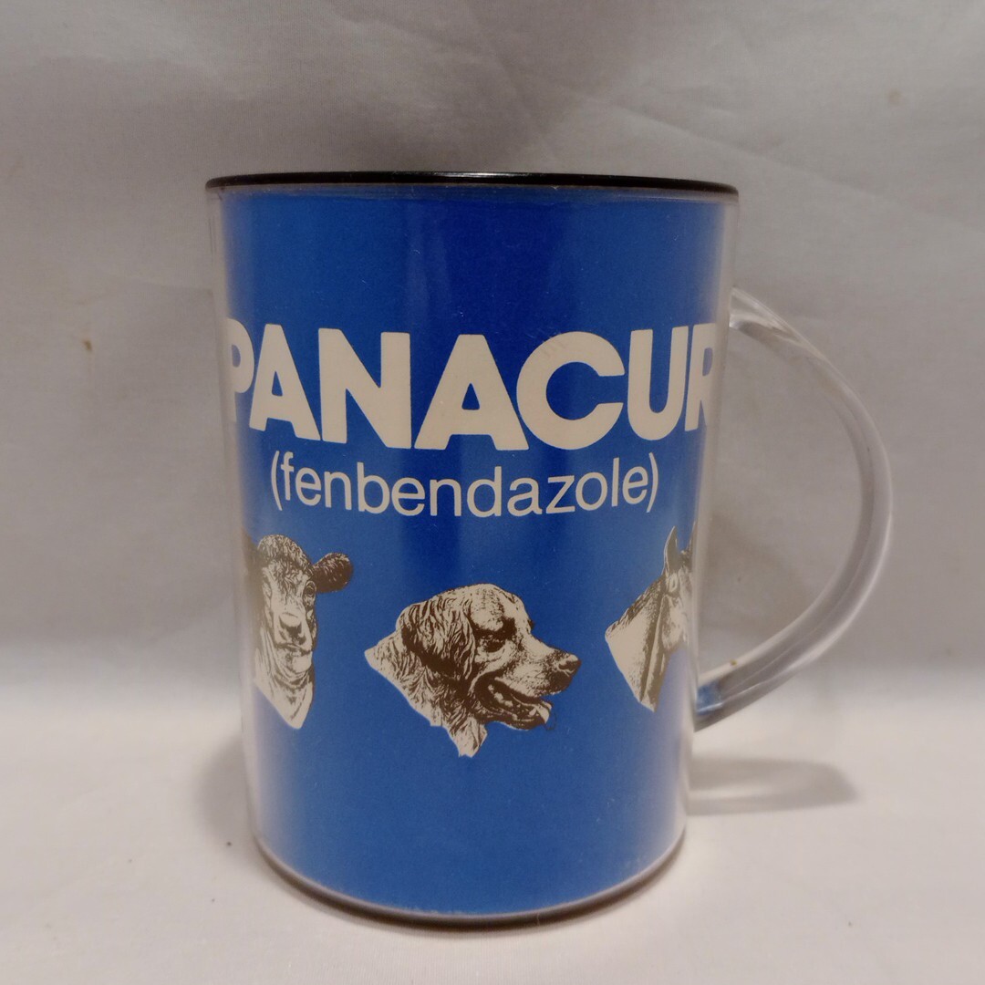 Vintage Panacur Dewormer Drug Rep Veterinary Advertising Plastic Mug