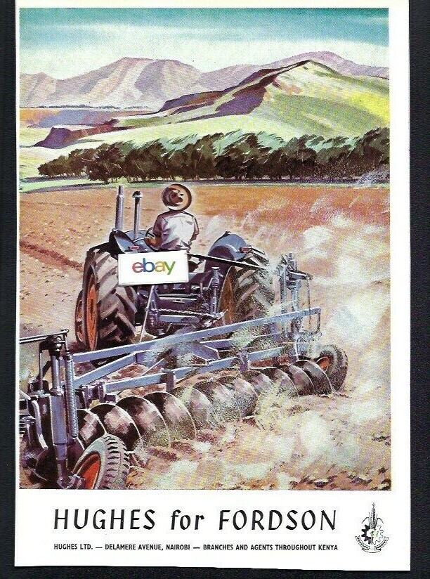 FORDSON MOTOR COMPANY SOLD BY HUGHES LTD NAIROBI,KENYA AFRICA AGRICULTURE AD