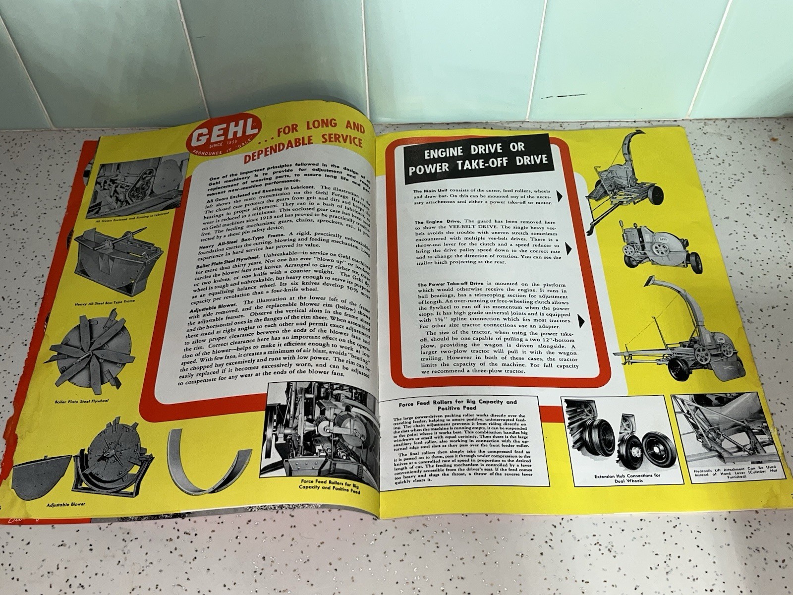 Vintage 1950s Gehl Forage Harvester Letter Sized Booklet Advertiser 15 pages USA