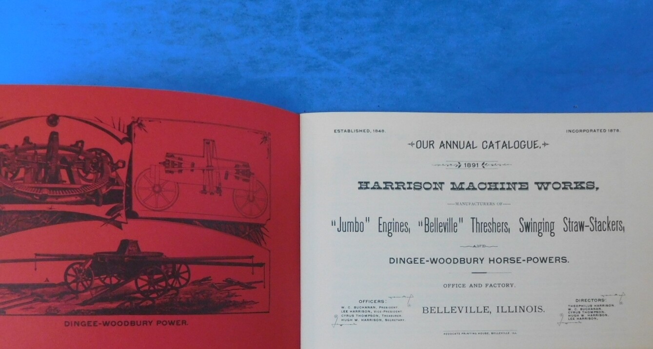 Belleville Thresher, The Annual Catalogue 1891 REPRINTED 1985