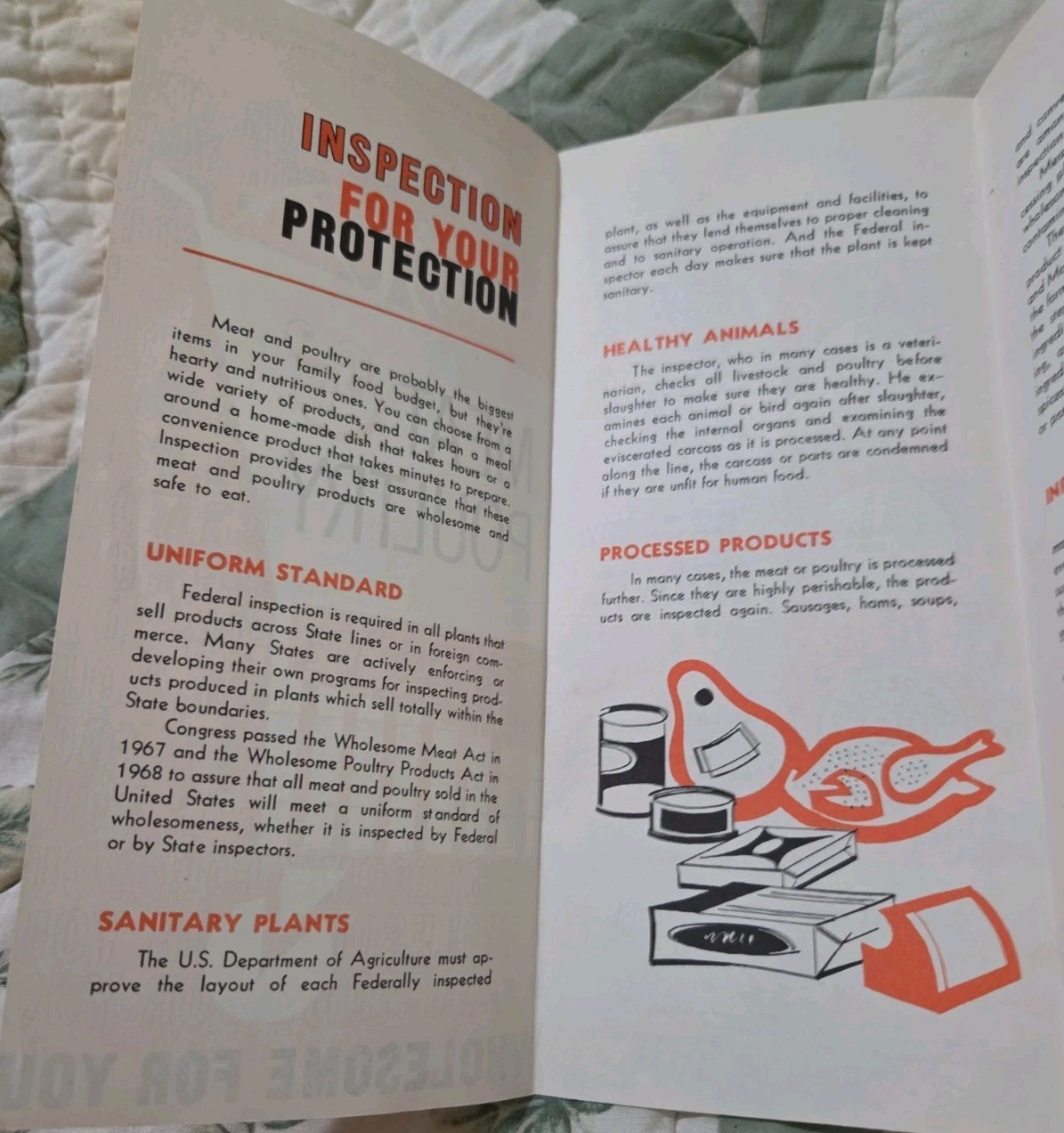 Meat & Poultry brochure published by the U.S. Department of Agriculture 1969