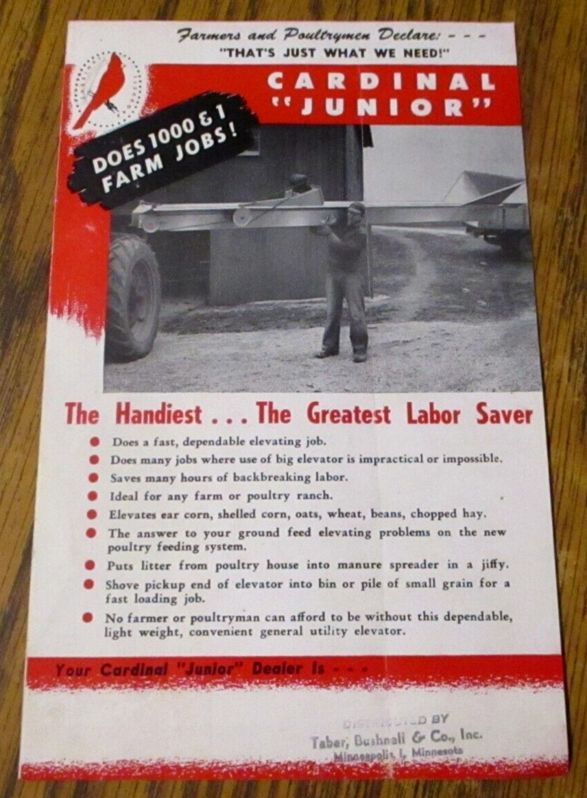 LML Engineering Mfg Cardinal Junior Elevator Sales Literature Brochure Ephemera