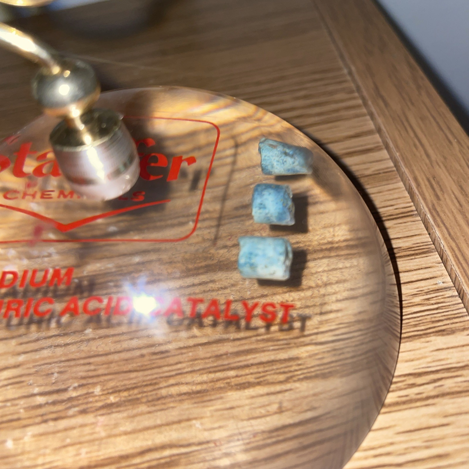 Vintage Stauffer Chemicals Desk Letter Holder/Paper Weight