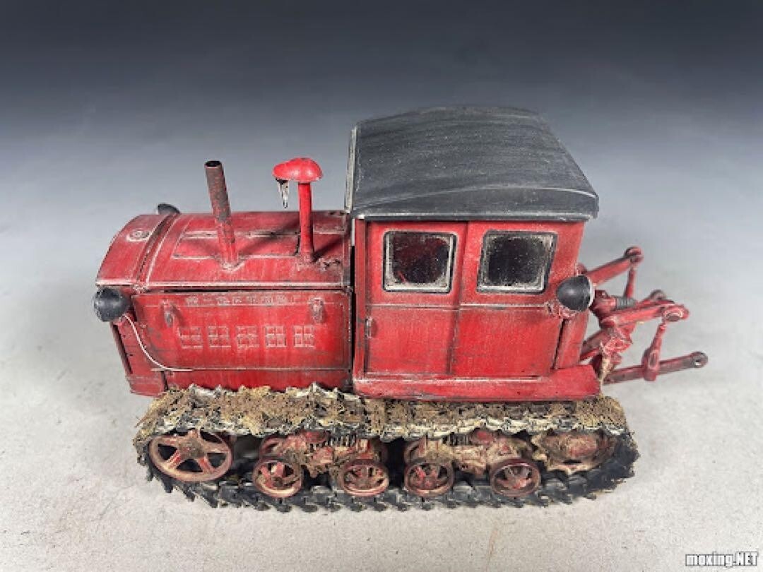 Vintage Style Metal Bulldozer model Old Construction Vehicle toy Ornament F/S
