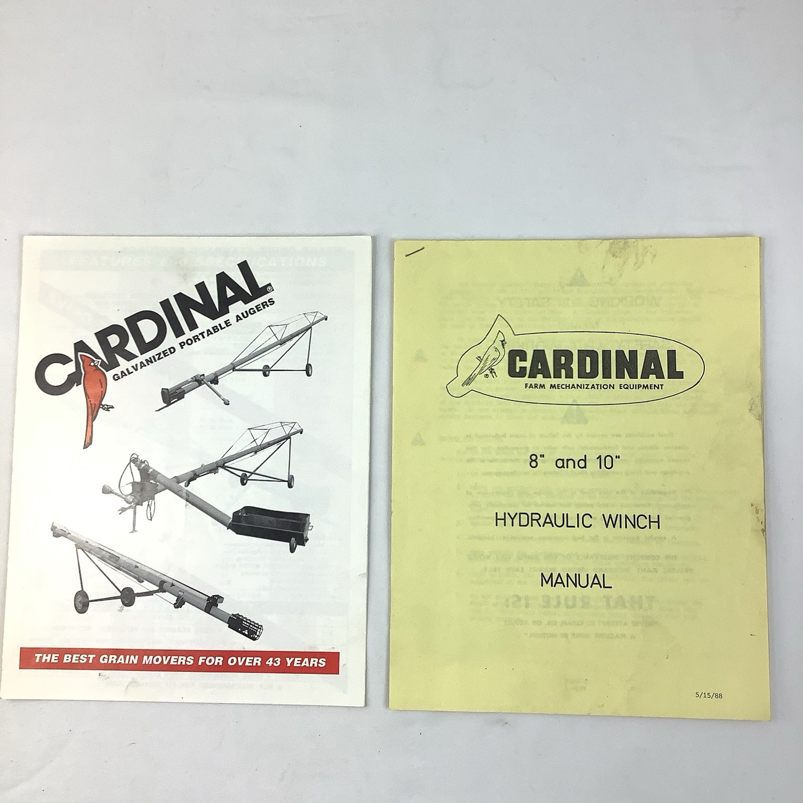Cardinal Manufacturing Indiana Brochures 1990 Farm Equipment Portable Augers