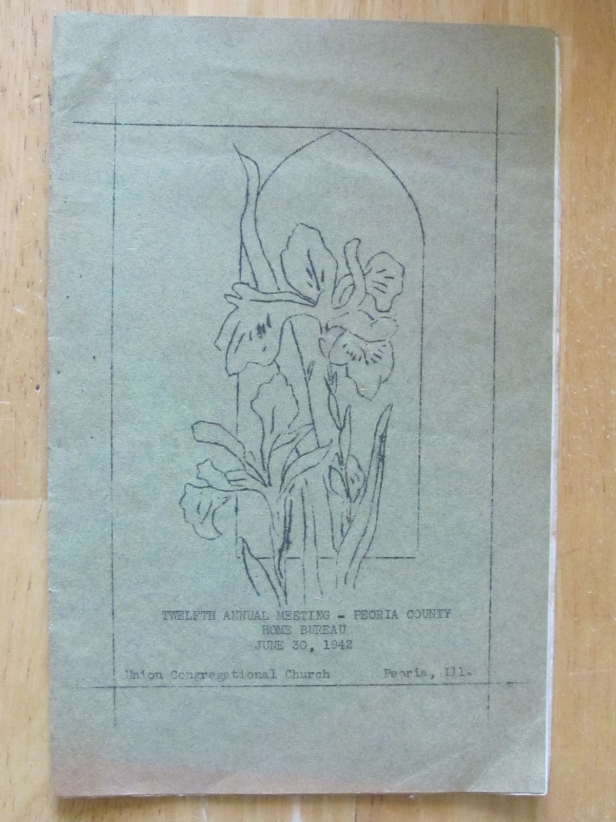 1942 BOOKLET PEORIA COUNTY HOME BUREAU IL 12tH ANNUAL MEETING FARM WOMEN