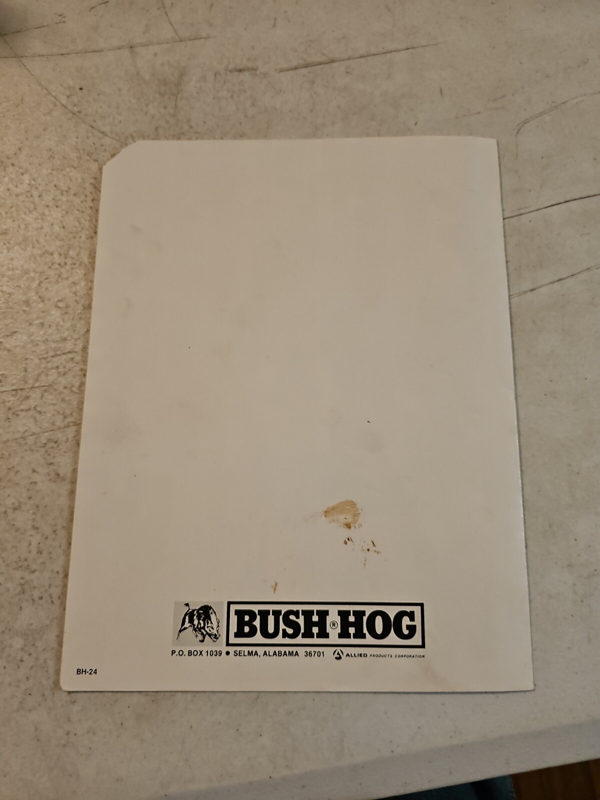Vintage Bush Hog The Product Line Sales Brochure. Mowers