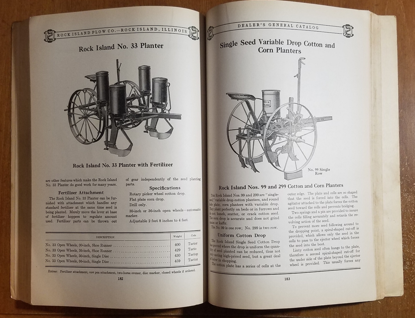 1920&rsquo;s Rock Island Implements Catalog #42