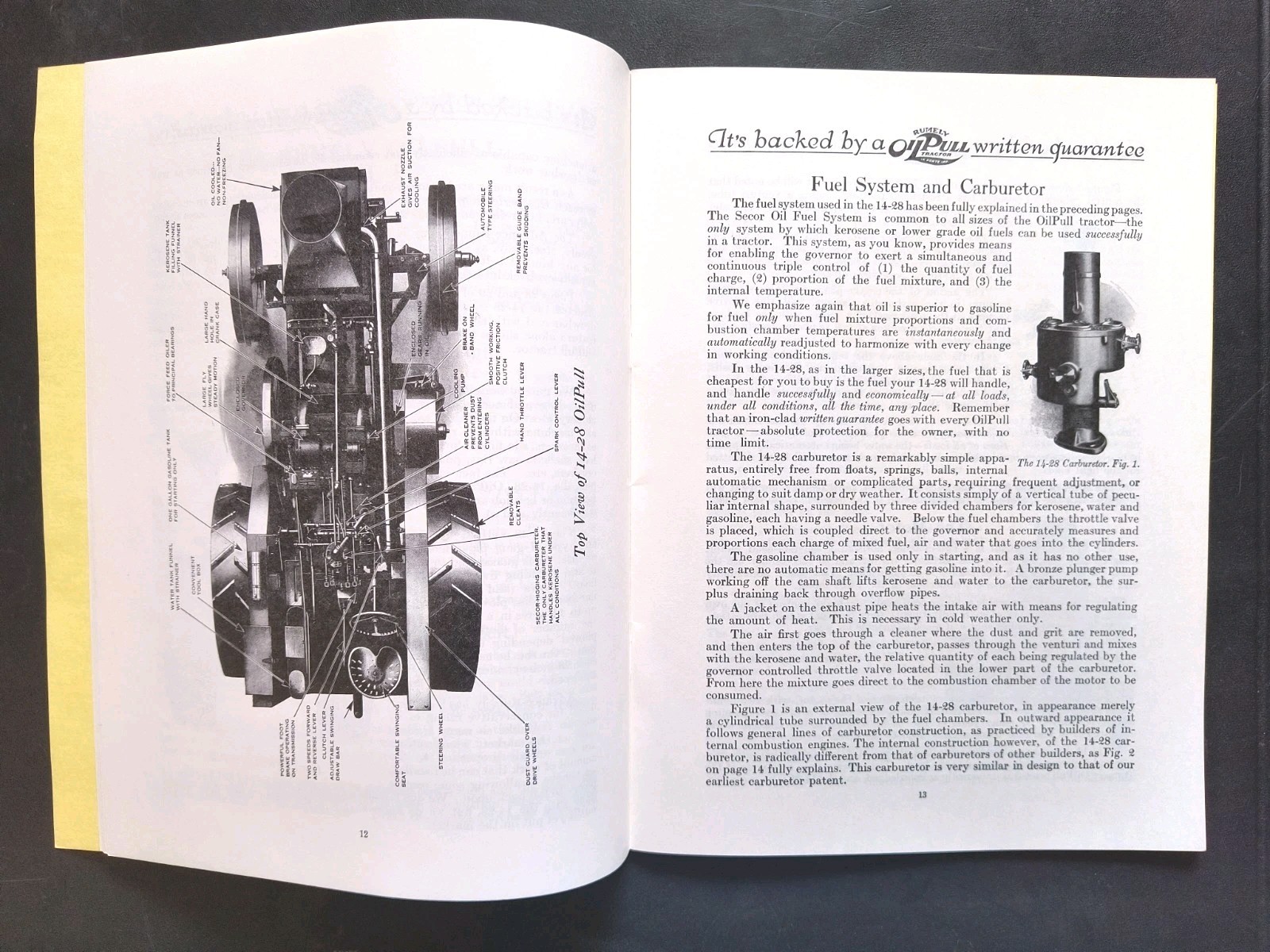 Rumley Oil Pull Tractor Dealer Brochure Guarantee Manual Print Advertising RARE