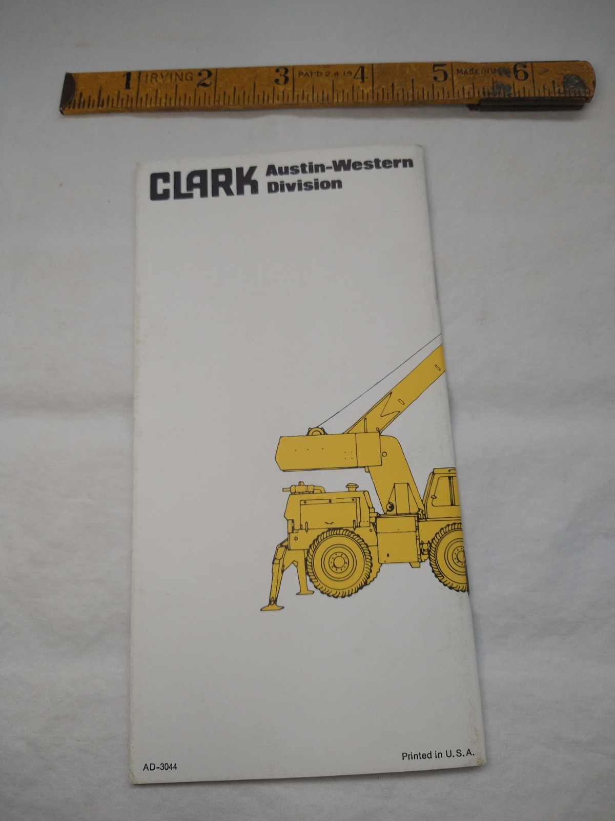 Vintage Clark Equipment Austin -Western Crane Brochure 10 Pgs