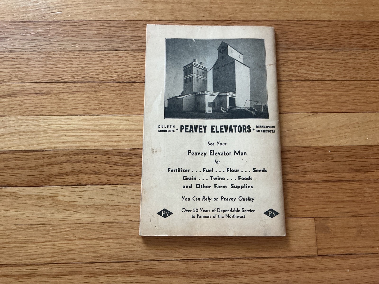 Vtg. 1943 Farm Acct. Tax & Record Book – Peavey Elevators – Mpls., Minnesota