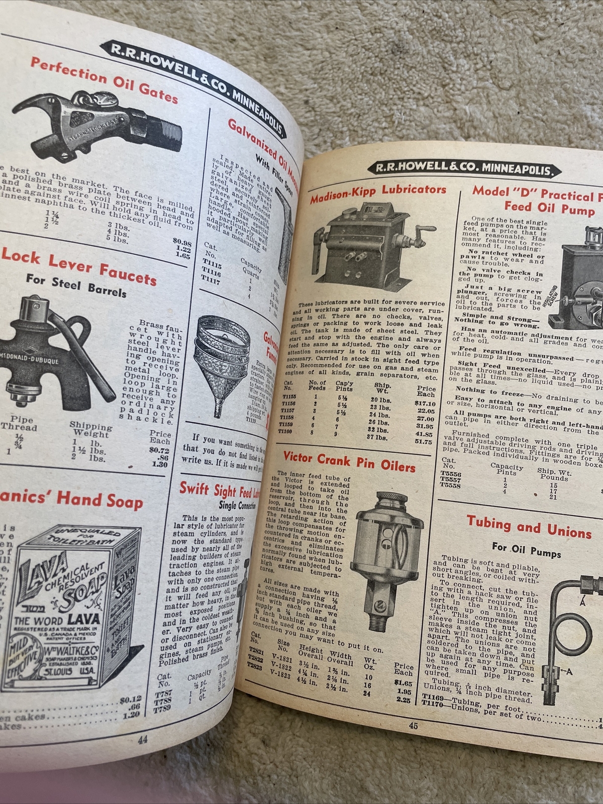 R.R. Howell & Co. Thresher & Power Farming Supplies Catalog T-38