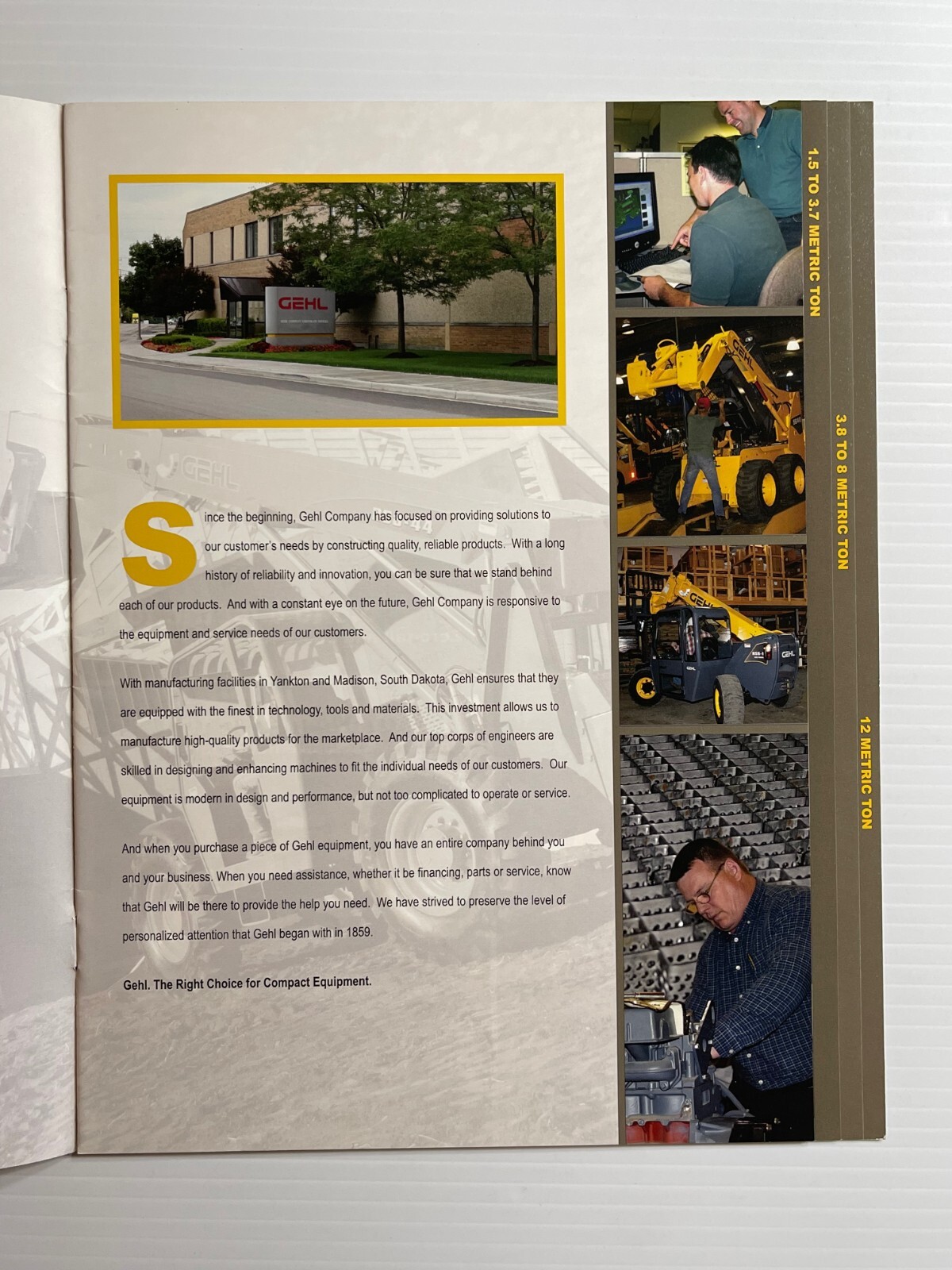 GEHL Compact Excavators Full Line Sales Brochure (Original Brochure) *2008*