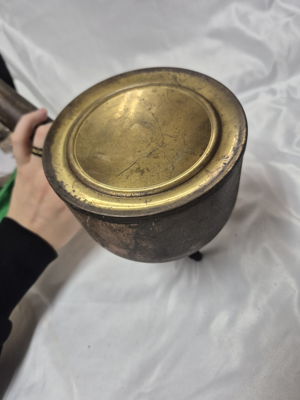 Vintage DOBBINS Metal Ware SUPER BILT SPRAYER Copper Drum Wood Handle Decoration