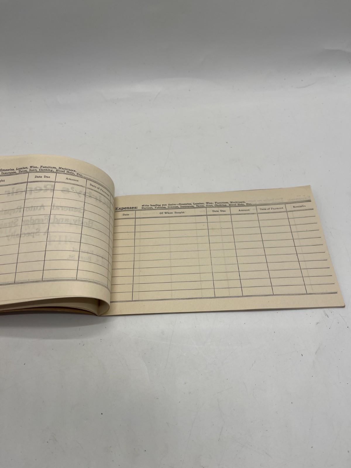 Antique 1927 Farmers Record & Account Book Kewanee State Bank Illinois Dow Print