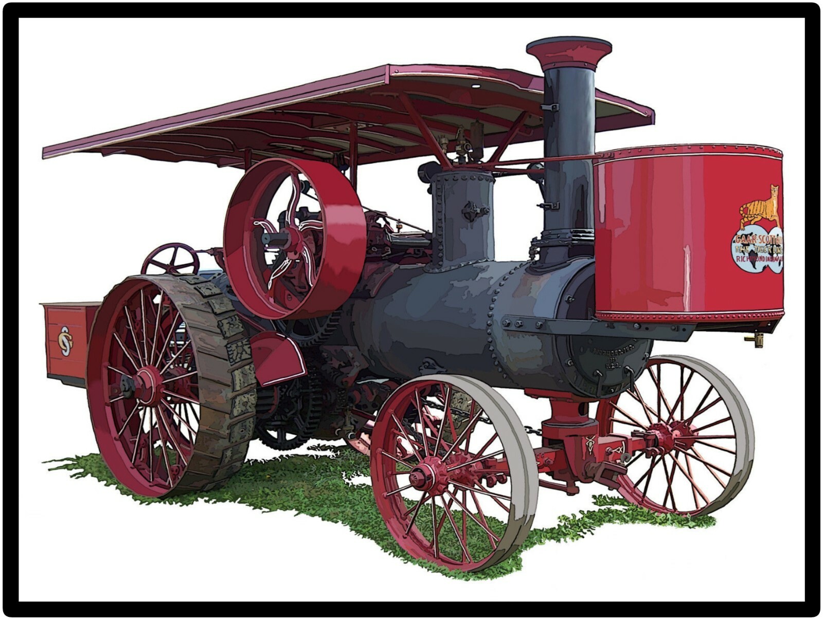 Gaar Scott Farm Machinery New Metal Sign: Steam Traction Engine Featured