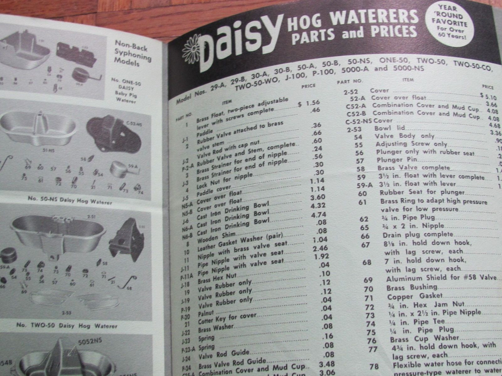 1960s ADVERTISING BROCHURE DAISY LIVESTOCK WATERER QUINN WIRE & IRON BOONE IOWA