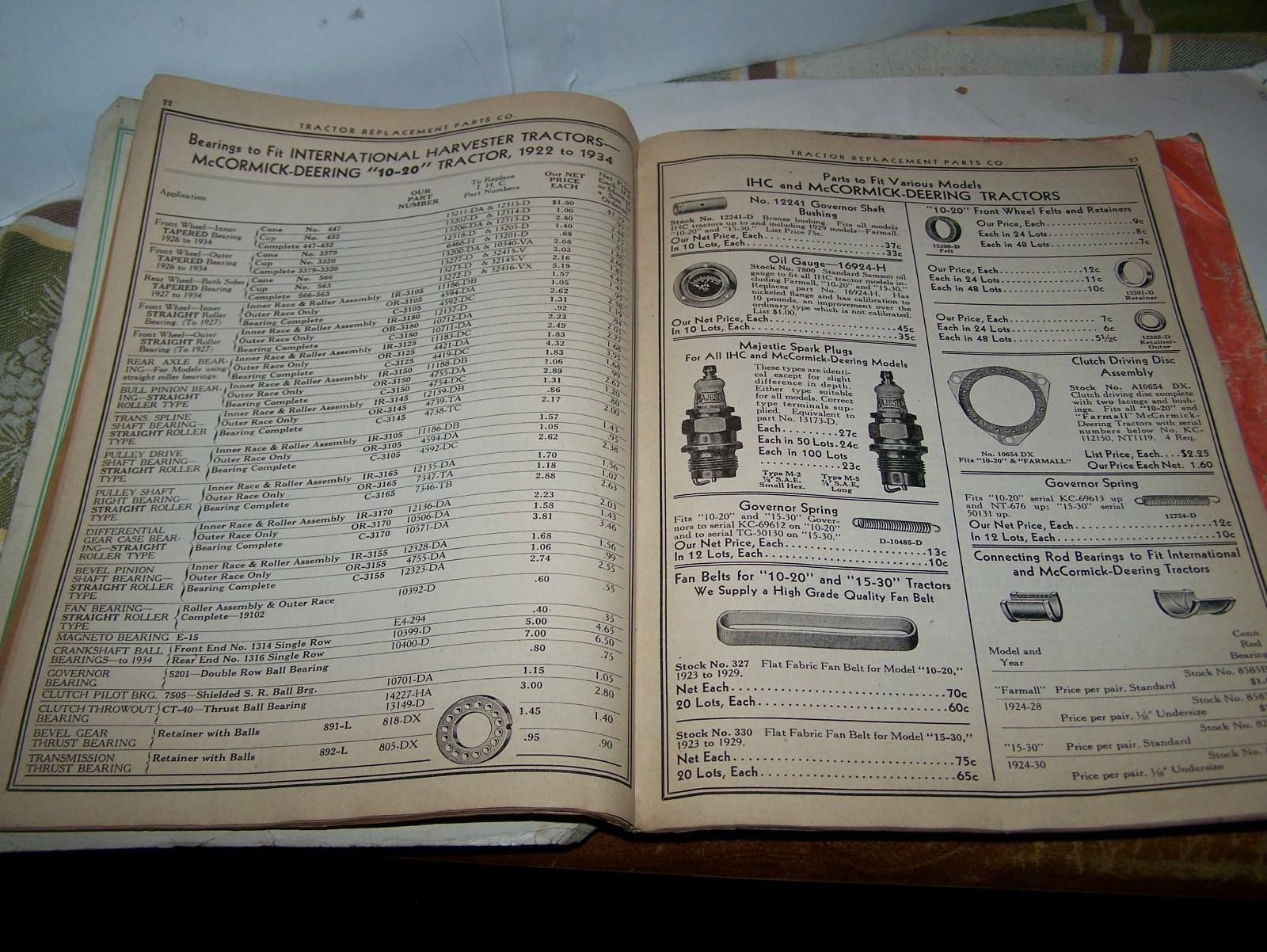 1935 Tractor Replacement Parts 1979 Surplus Catalogs Rumely Huber IHC Hart Parr