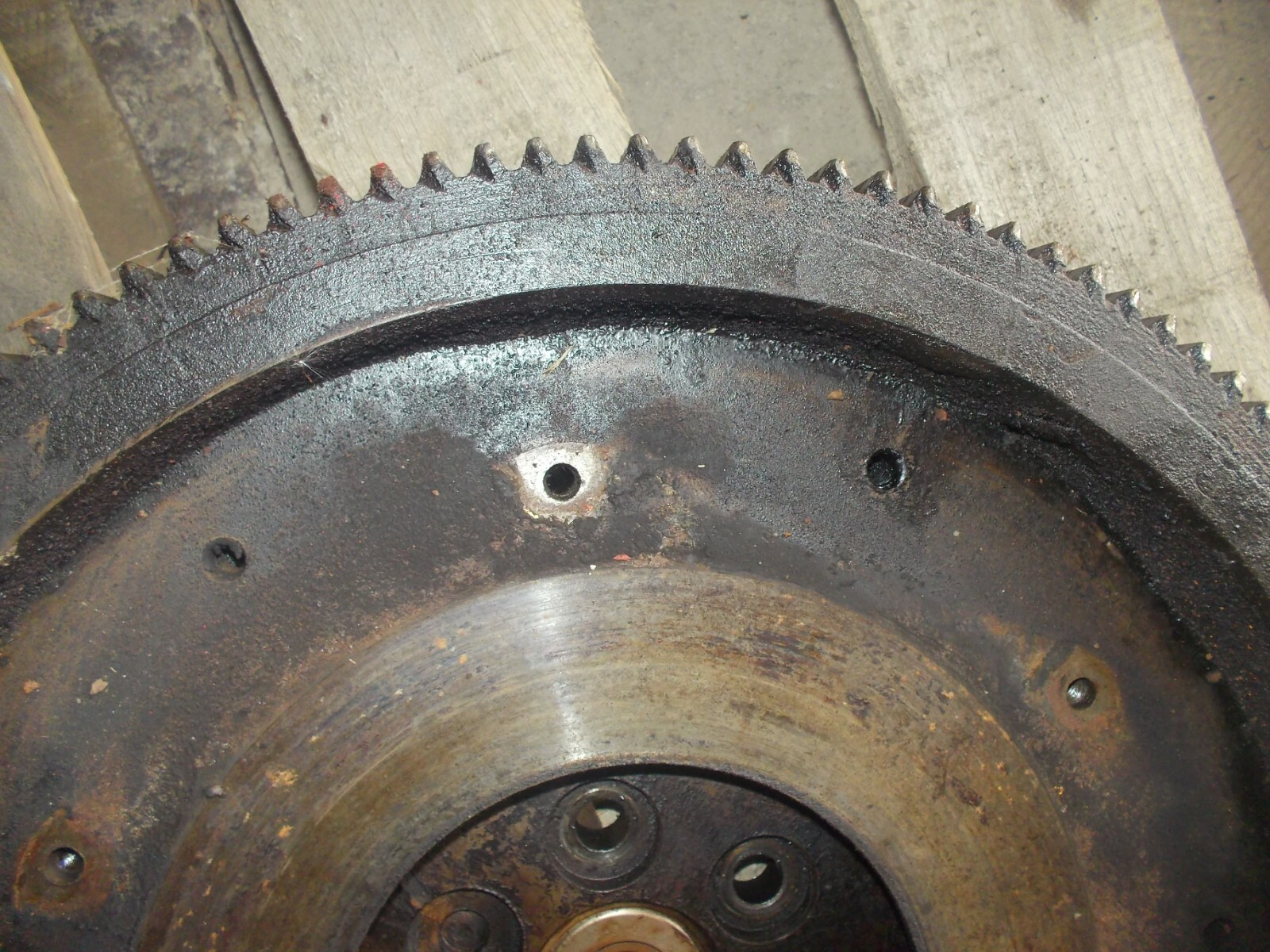 Cockshutt 30 tractor original engine flywheel and ring gear in good shape CS30