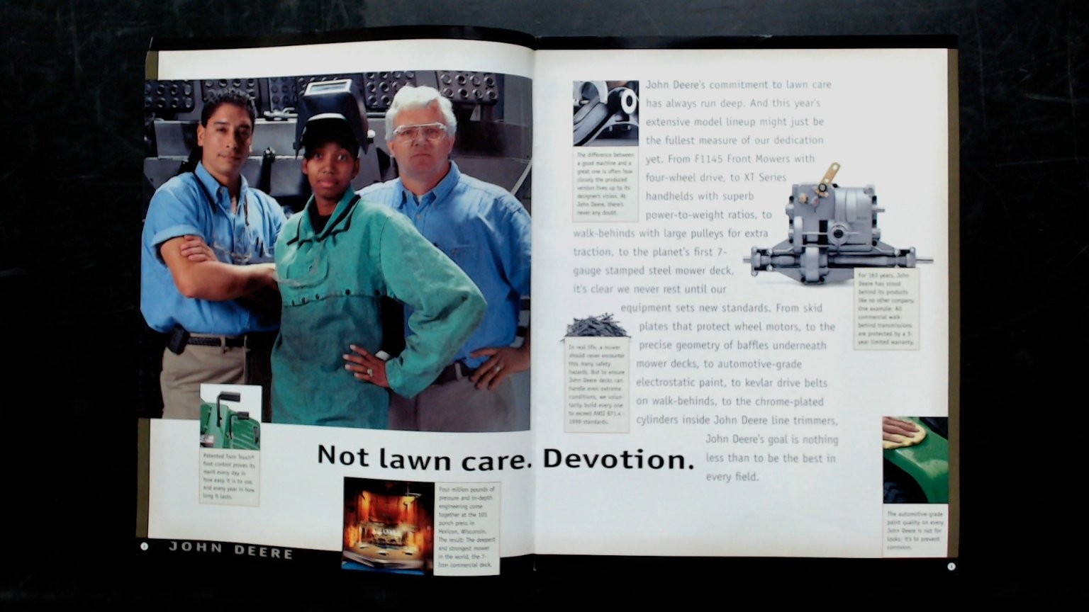 John Deere 2001 F1145 Mower Agricultural Brochure Vintage Collectible