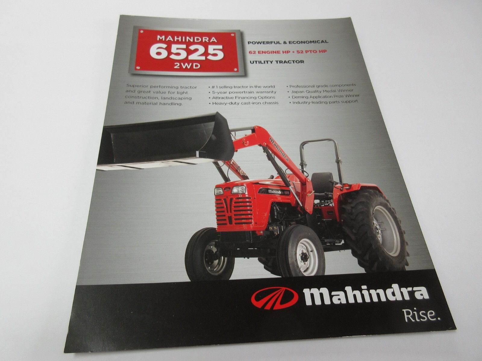 Mahindra 6525 2WD Tractor Brochure 2 Page