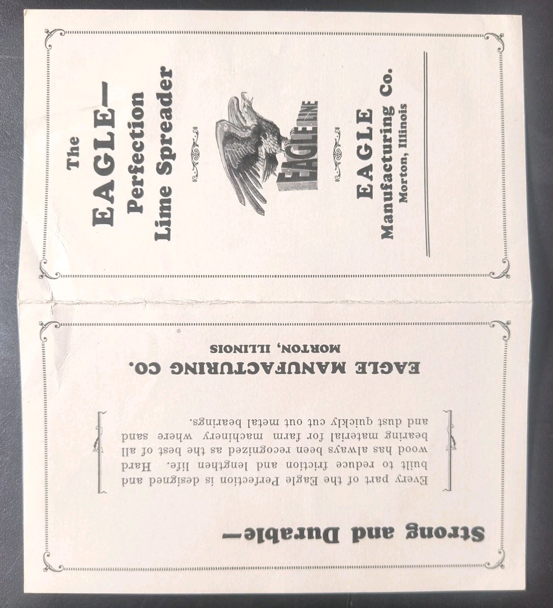 1920 Eagle Mfg. Rotary Harrow Dealer Advertising Brochure Lot Farming Ad Ill