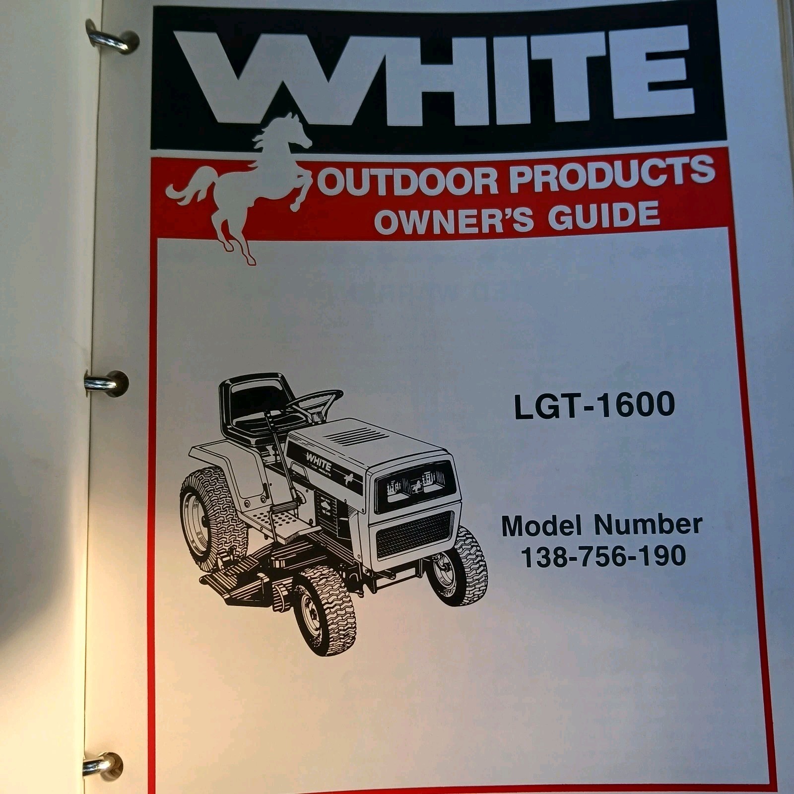 1988 White Outdoor Power Products Parts Catalog Mowers, Edger