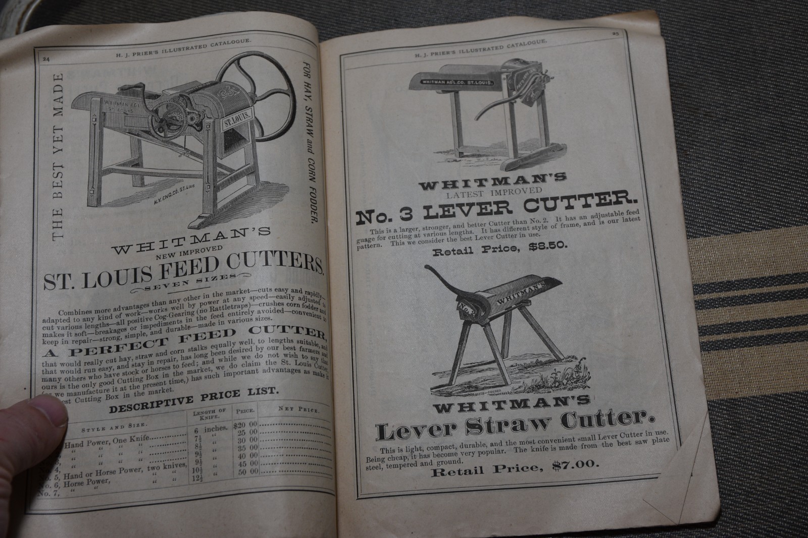1878 H.J Prier McCORMICK&rsquo;S Farming Implements CATALOGUE Illus Original Complete