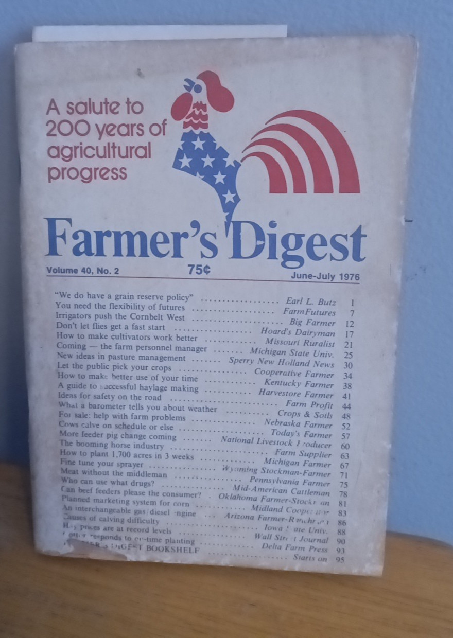 Farmers Digest Magazine Volume 40 Number 2 June July 1976 Salute To 200 Years