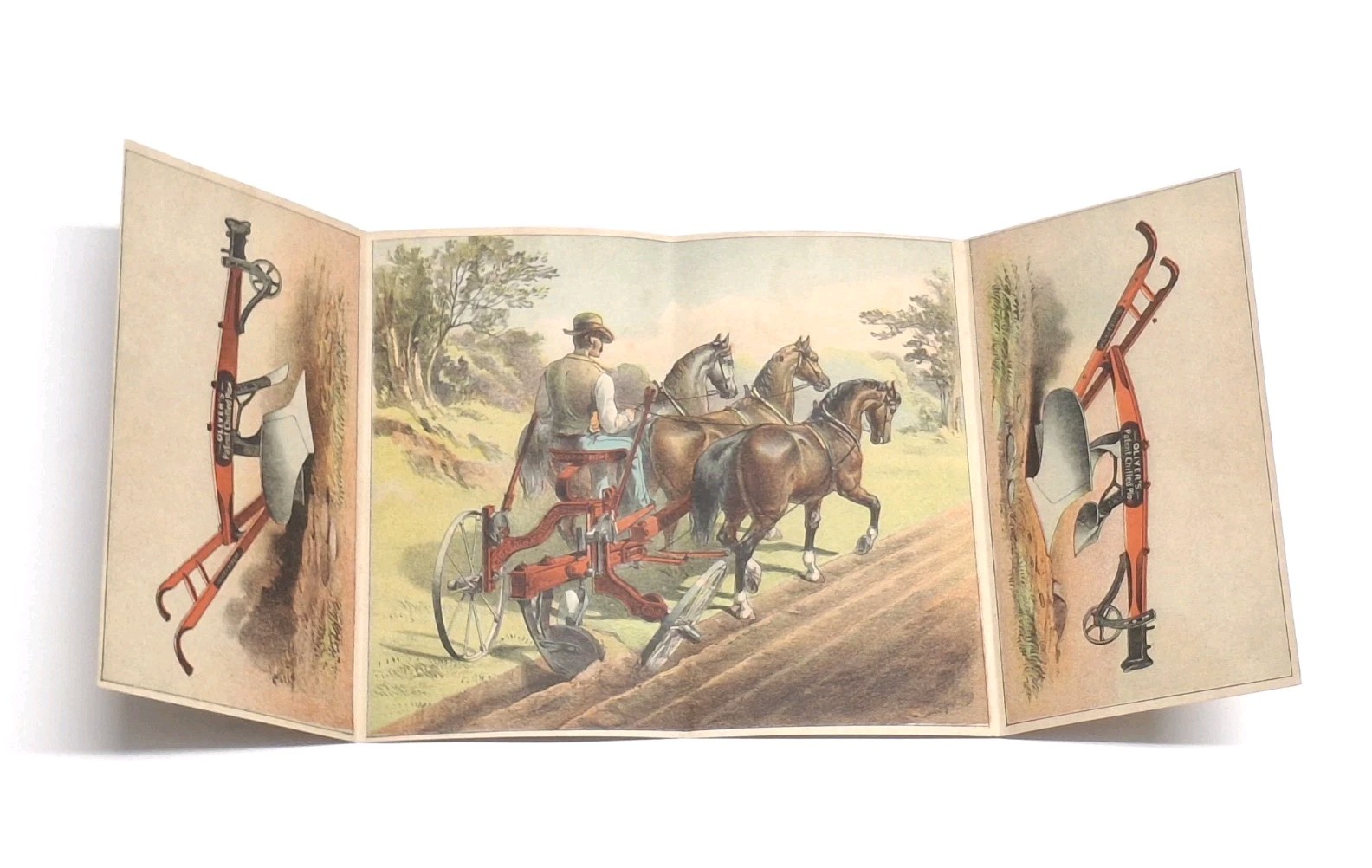 Casaday Sulky Plows South Bend IND Foldout Early Advertising Trade Card Booklet