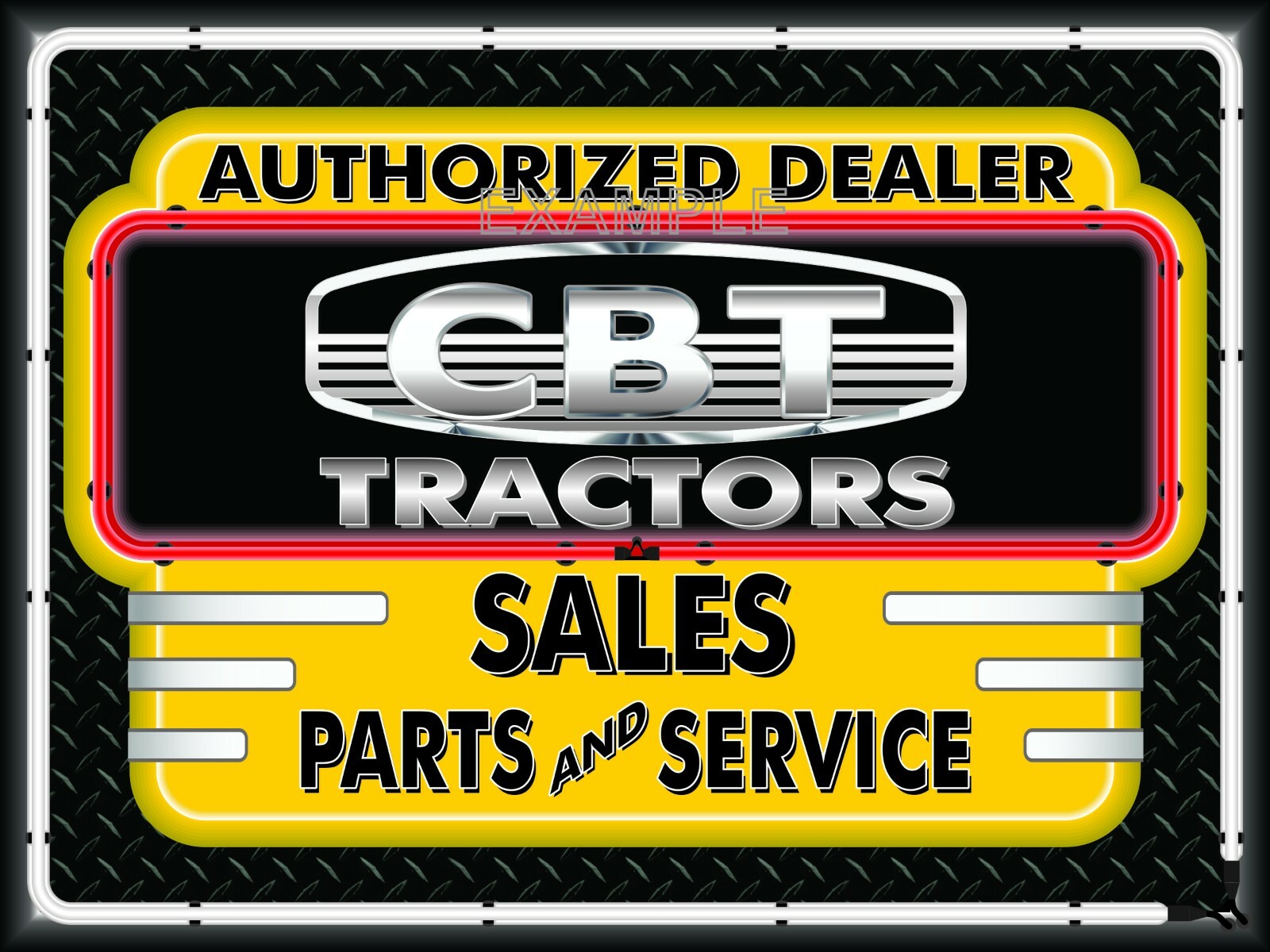 CBT TRACTORS DEALER SALES SERVICE OLD SIGN REMAKE BANNER MURAL GARAGE SHOP ART