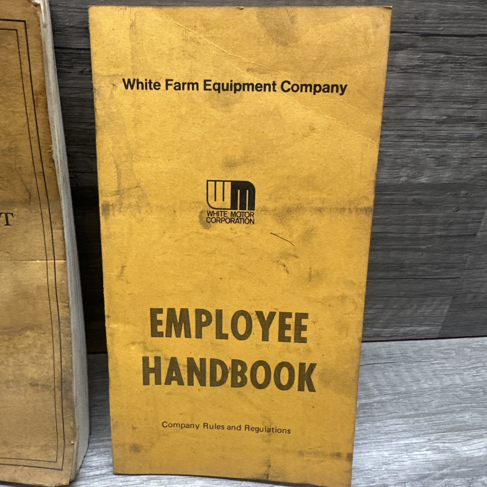 White Farm Equipment Co. Charles City, Iowa Employee Time Cards, Handbook Union
