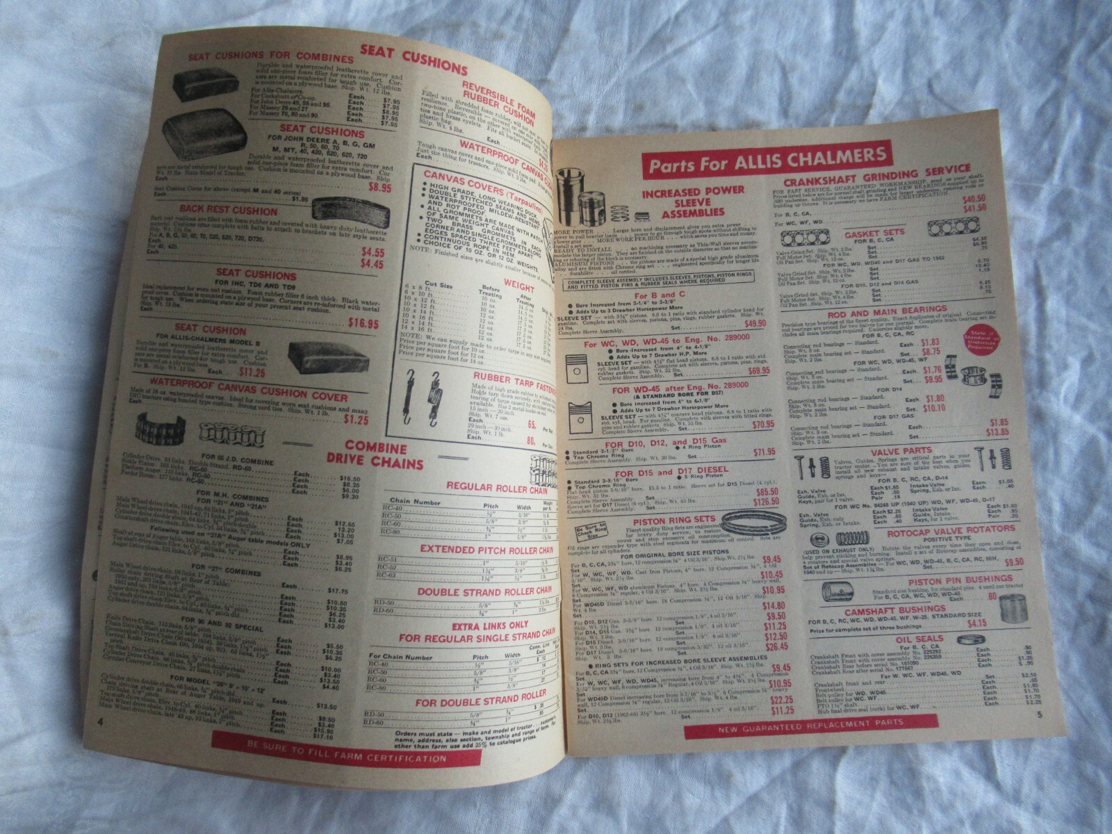 1967 Tractor supply catalog brochure Oliver 66 88 John Deere D 520 Cockshutt 30