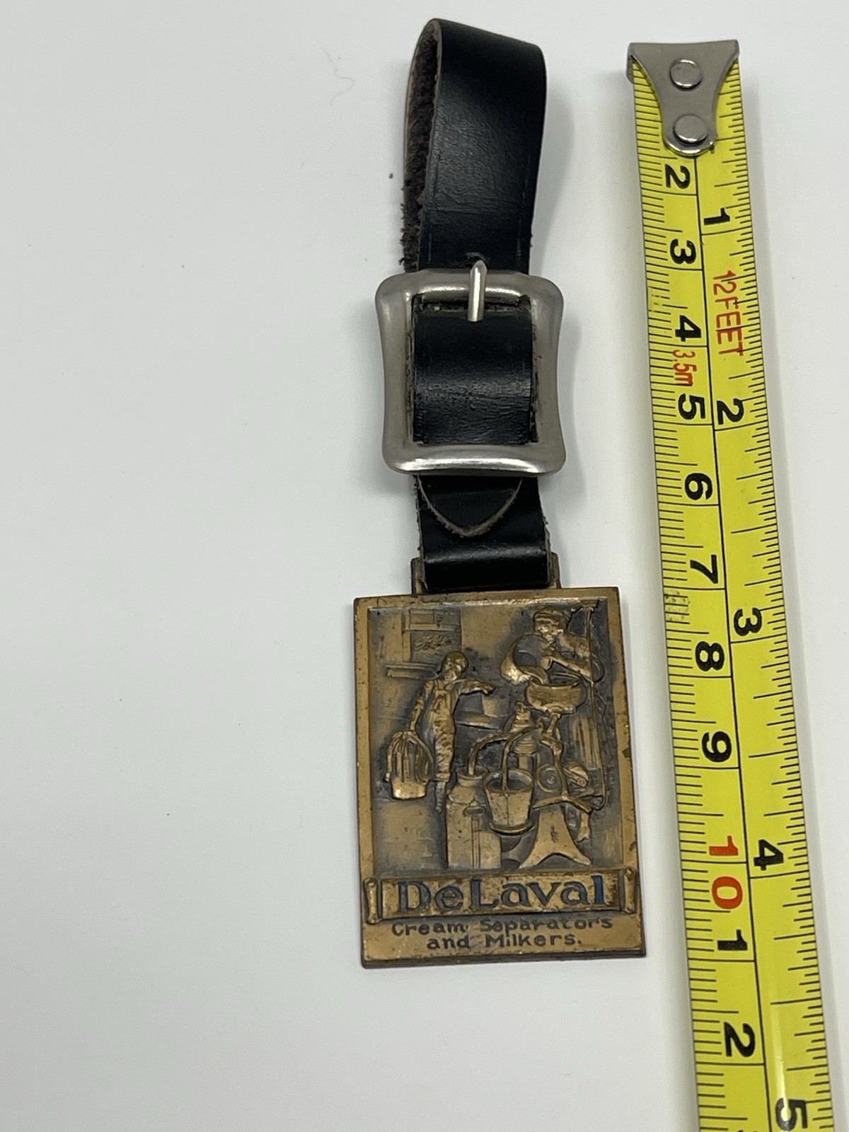 Antique De Laval Cream Separator Watch Fob Early 1900s Dairy Farm Advertising